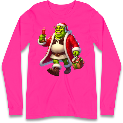 Shrek Santa Candle Longsleeve T Shirt