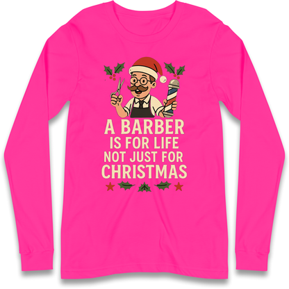 Barber Christmas Longsleeve T Shirt