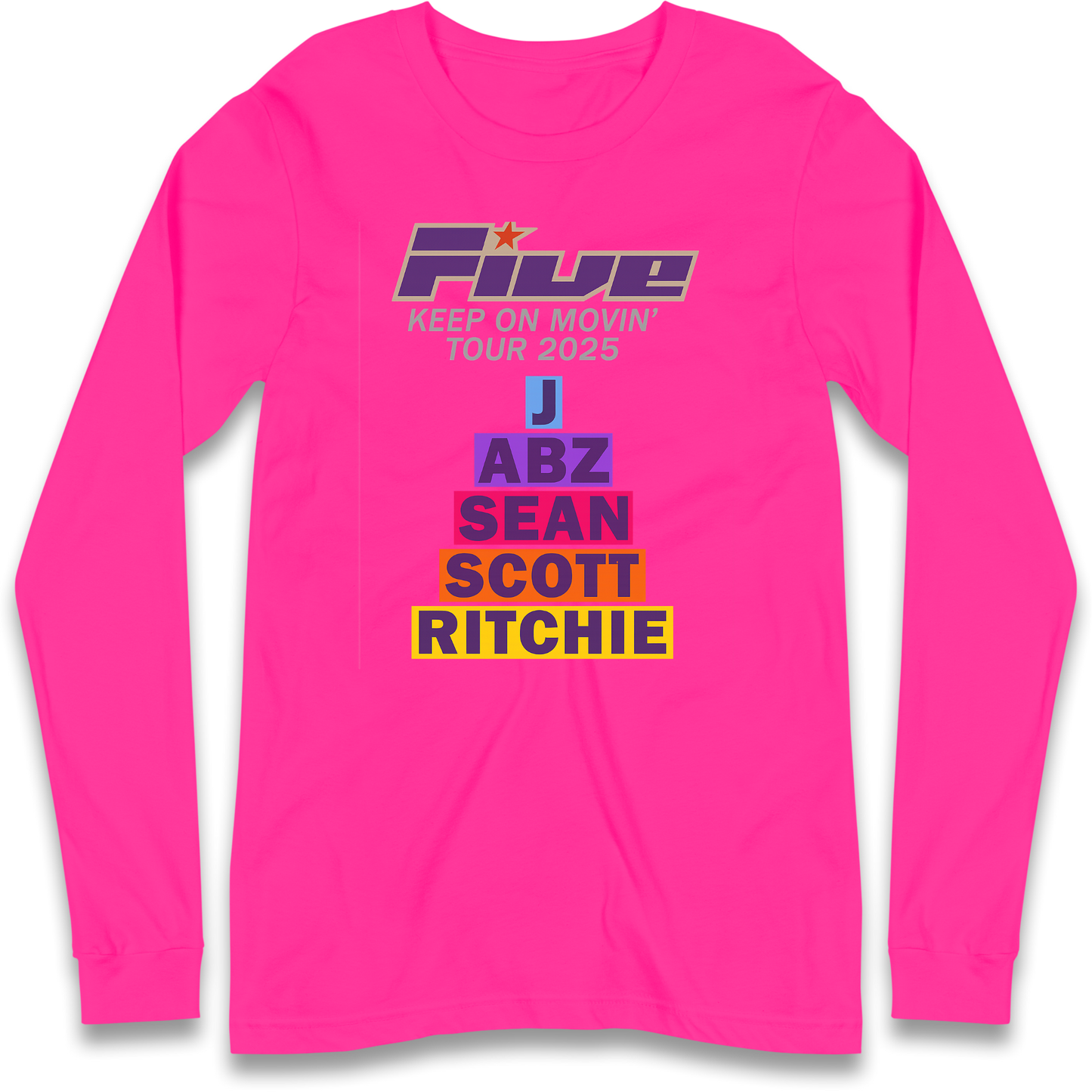 Five Keep On Movin' Tour 2025 Longsleeve T Shirt