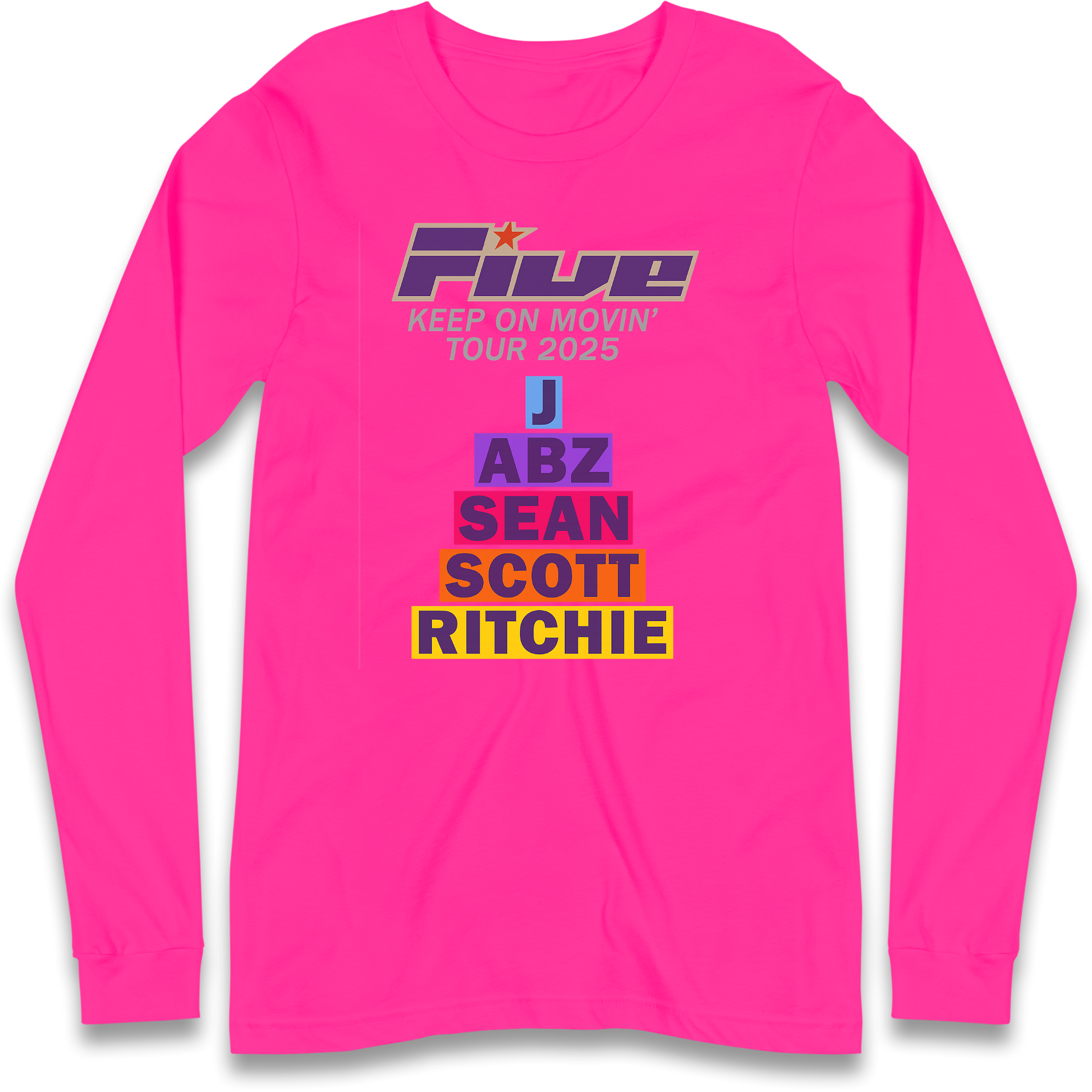 Five Keep On Movin' Tour 2025 Longsleeve T Shirt