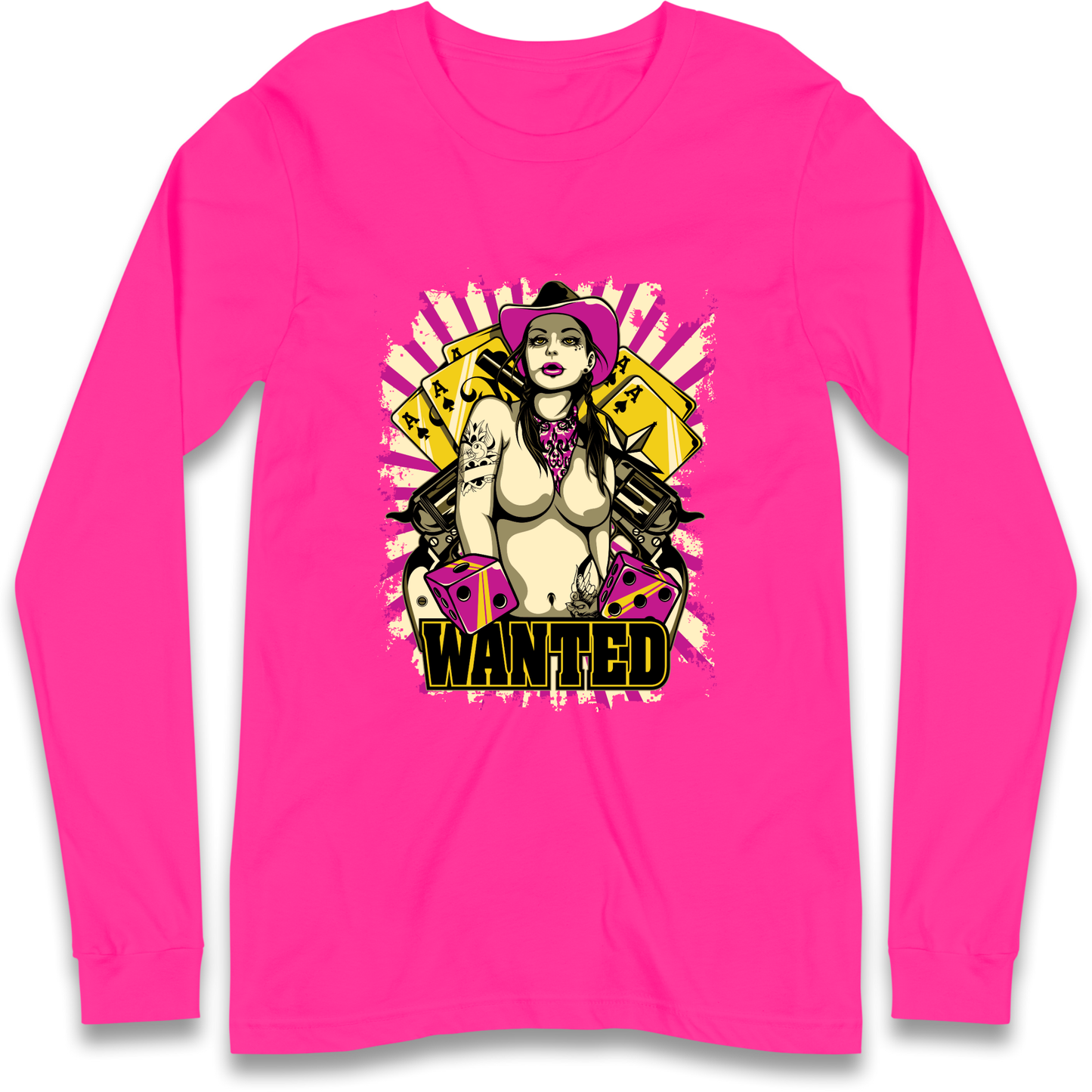 Wanted Ace Of Spades Longsleeve T Shirt