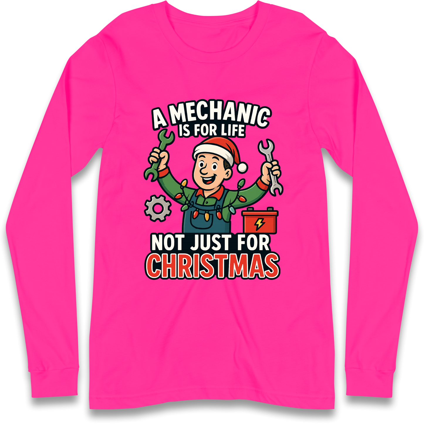 Mechanic Christmas Longsleeve T Shirt