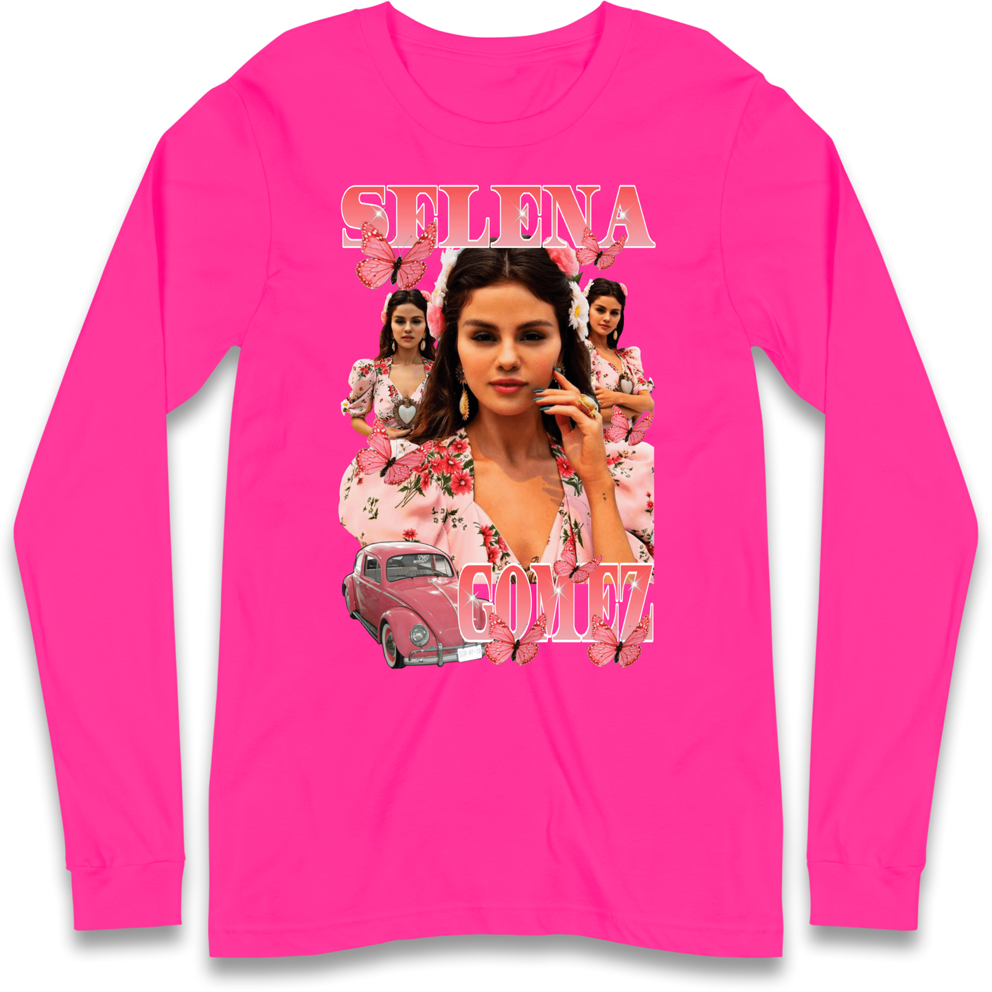 Selena Gomez Pink Longsleeve T Shirt