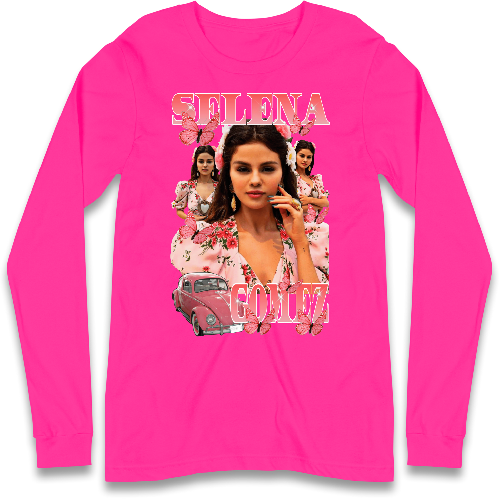 Selena Gomez Pink Longsleeve T Shirt