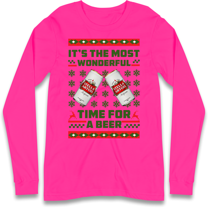 Its The Most Wonderful Time for A Beer Stella Christmas Longsleeve T Shirt