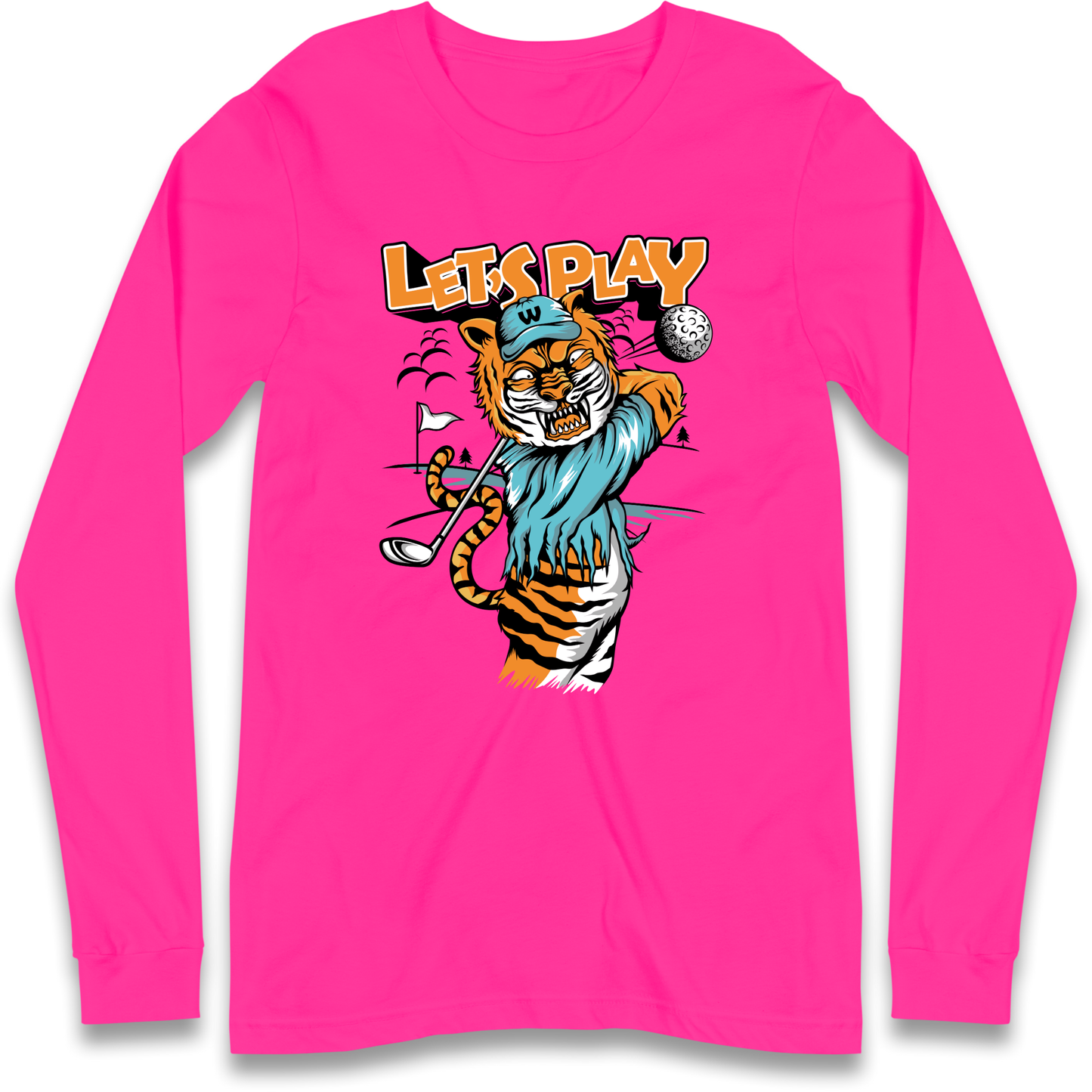 Lets Play Golf Tiger Longsleeve T Shirt