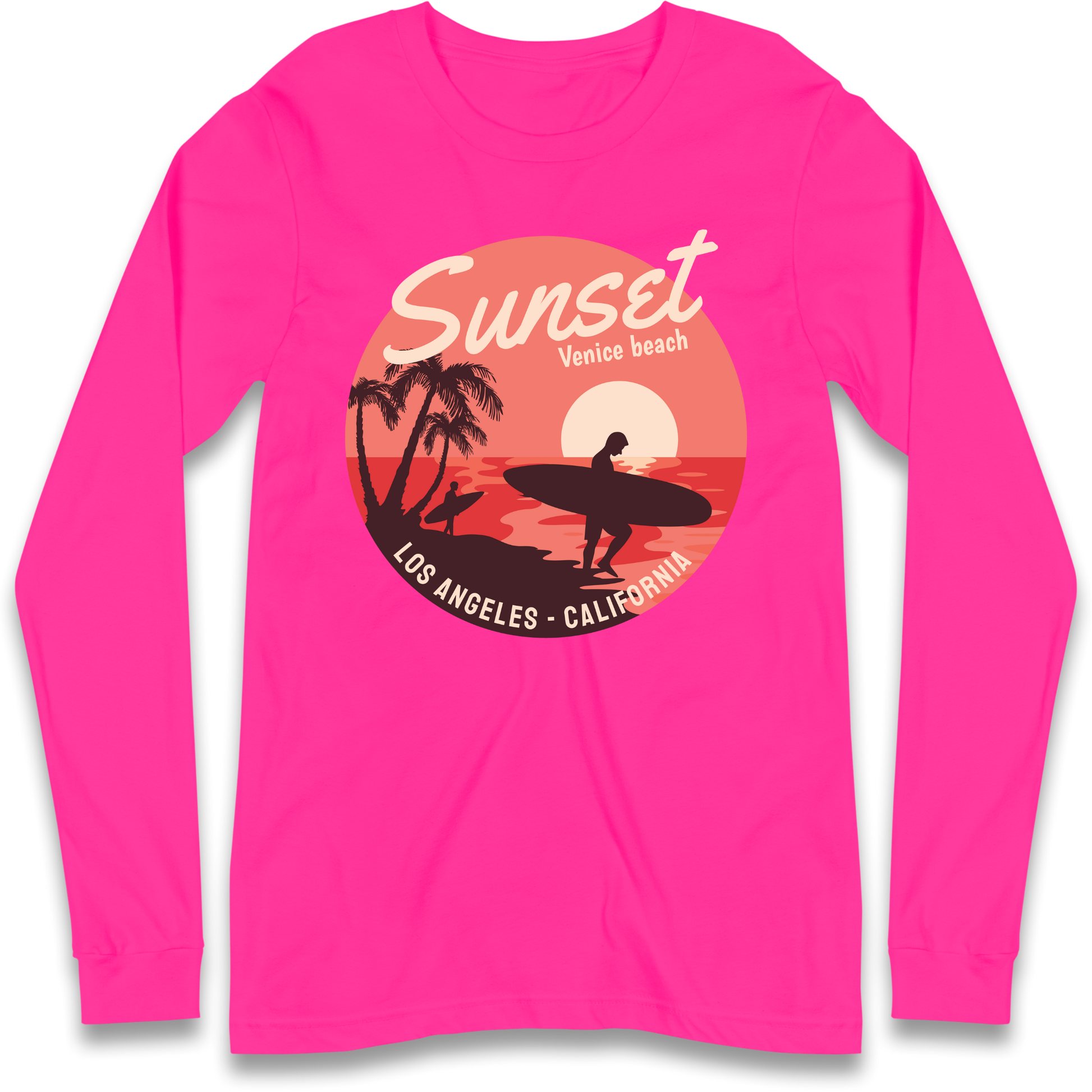 Sunset Venice Beach Longsleeve T Shirt