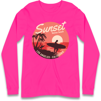 Sunset Venice Beach Longsleeve T Shirt