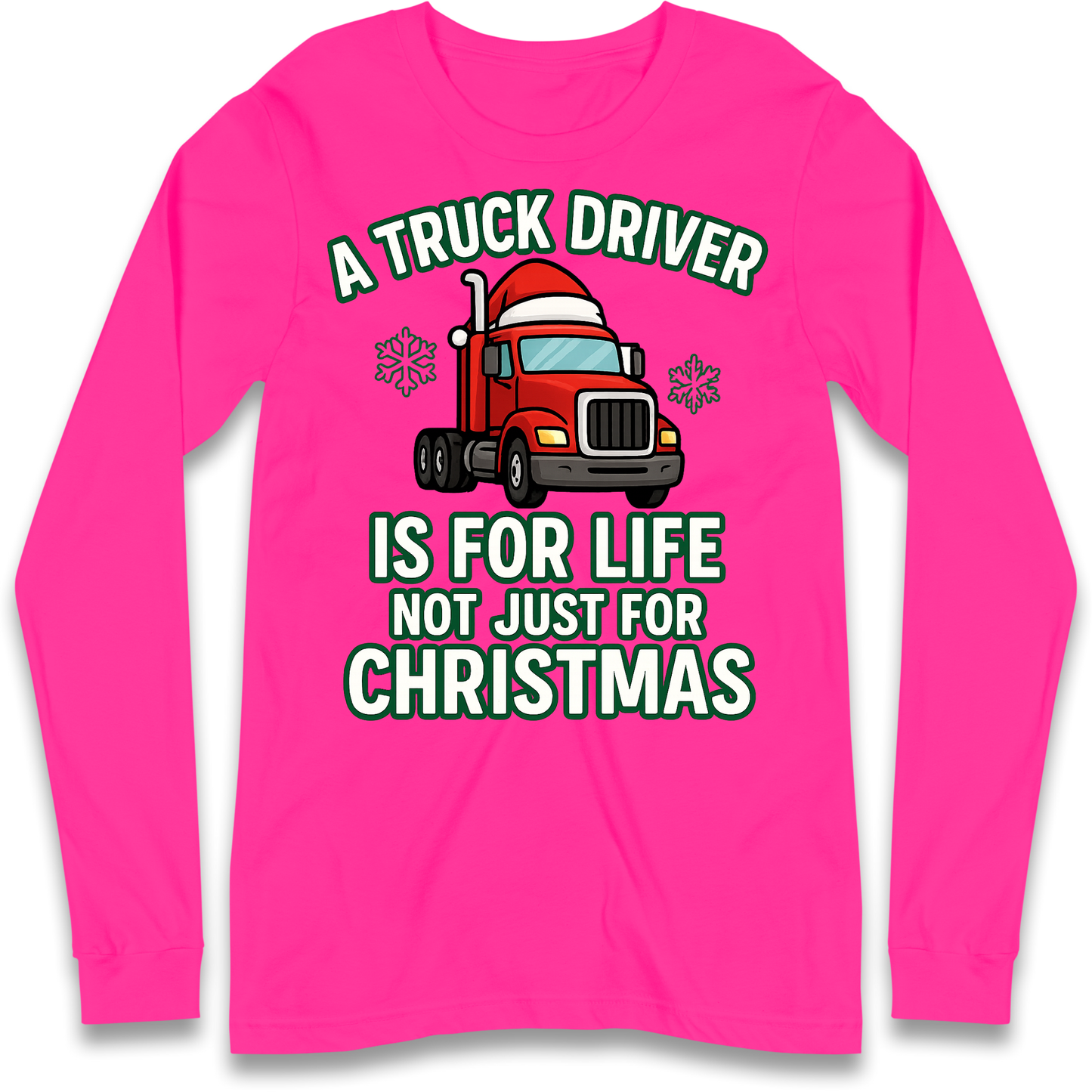 Truck Driver Christmas Longsleeve T Shirt