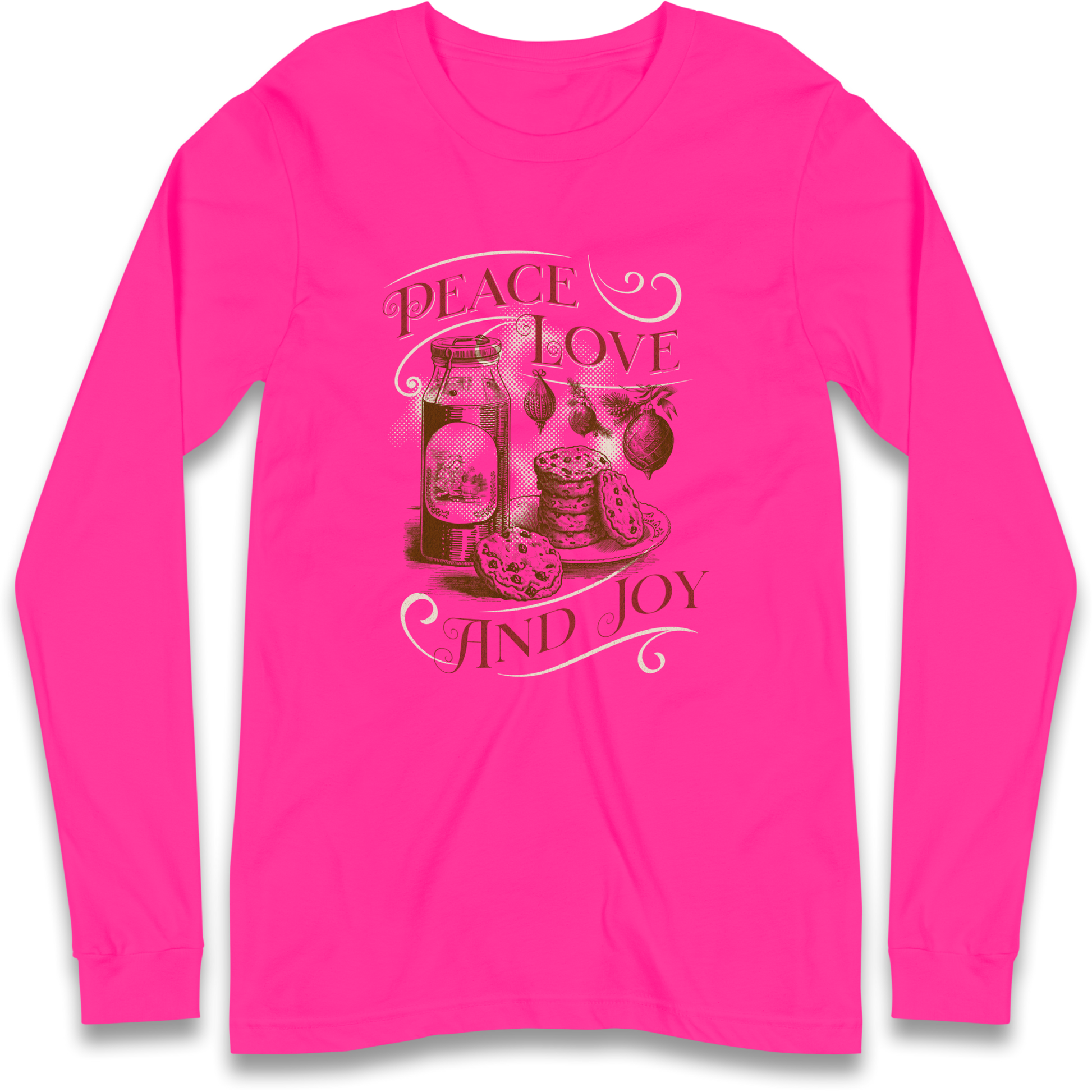 Peace Love And Joy Christmas Longsleeve T Shirt