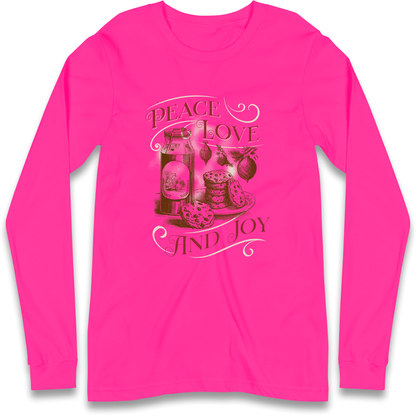 Peace Love And Joy Christmas Longsleeve T Shirt