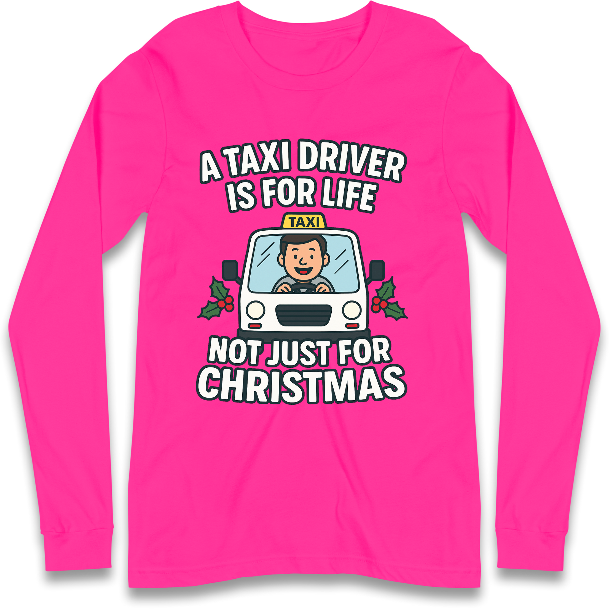 Taxi Driver Christmas Longsleeve T Shirt