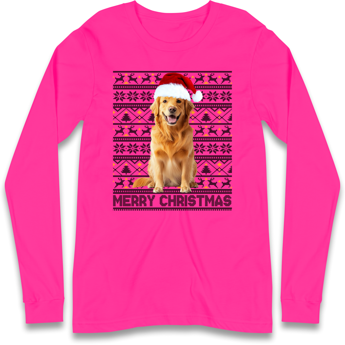 Merry Christmas Dog Longsleeve T Shirt