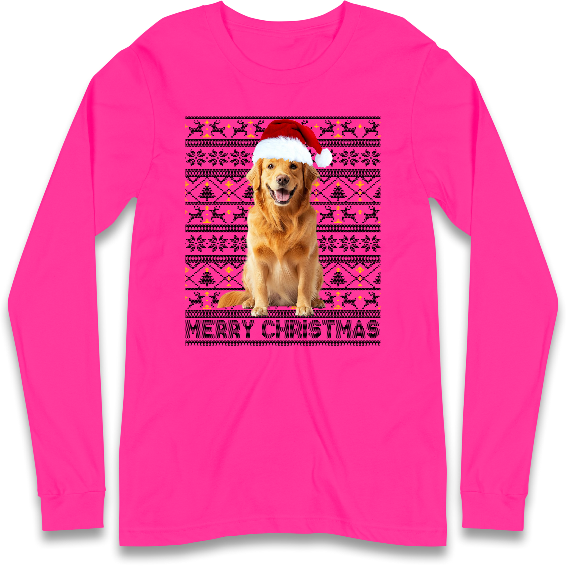 Merry Christmas Dog Longsleeve T Shirt