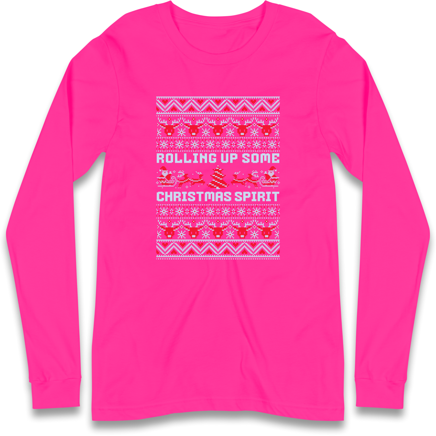 Rolling up Some Christmas Spirit Longsleeve T Shirt