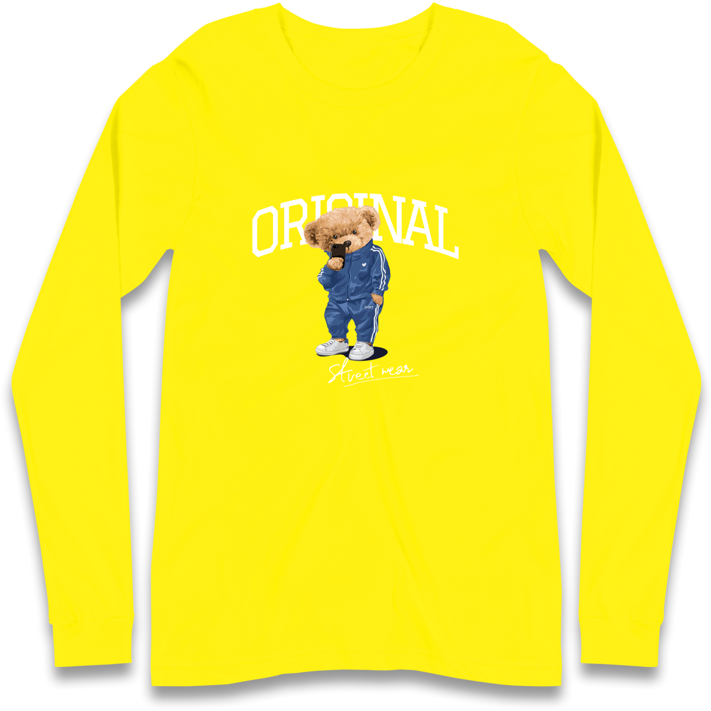 Teddy Bear Original Streetwear Longsleeve T Shirt