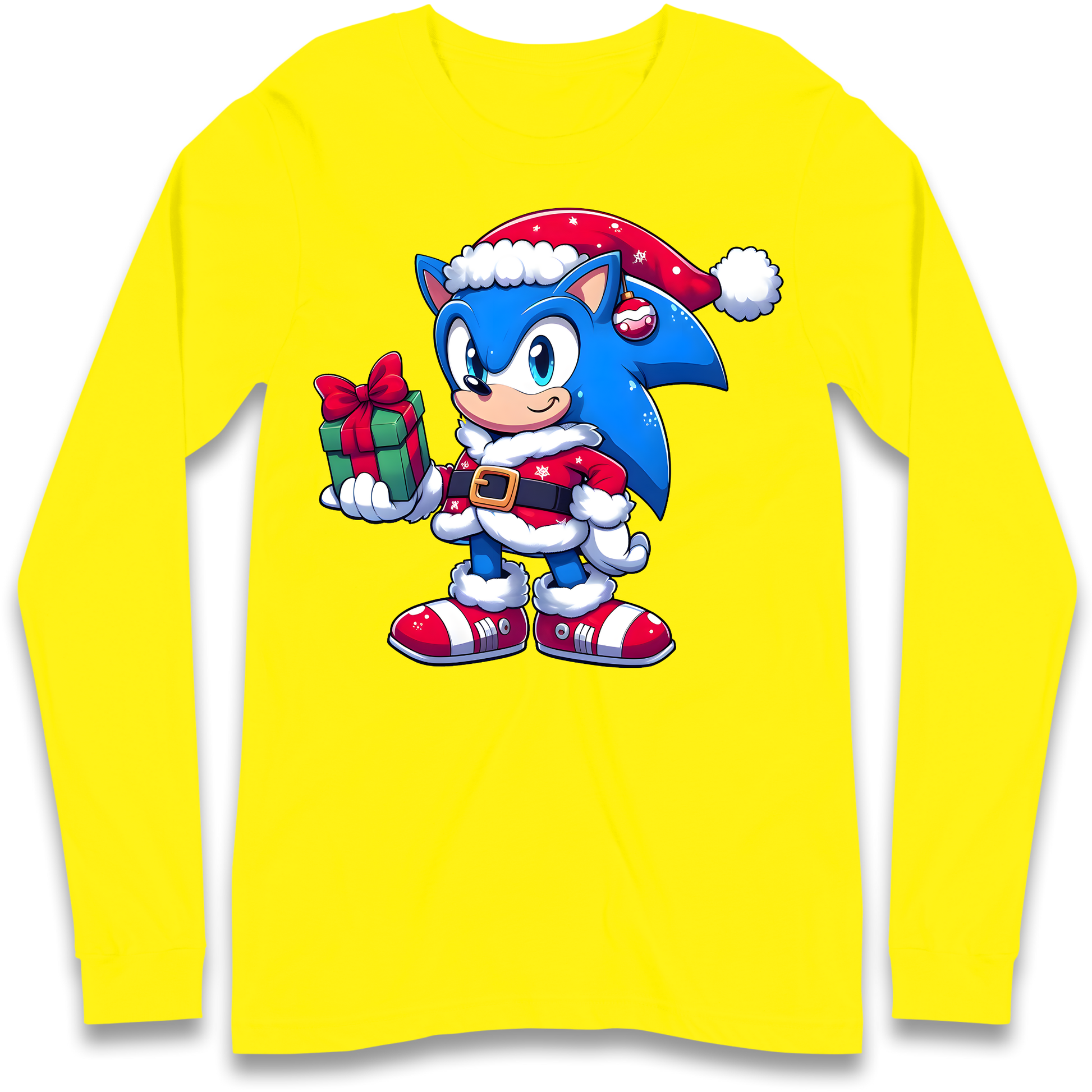 Sonic The Hedgehog Santa Longsleeve T Shirt
