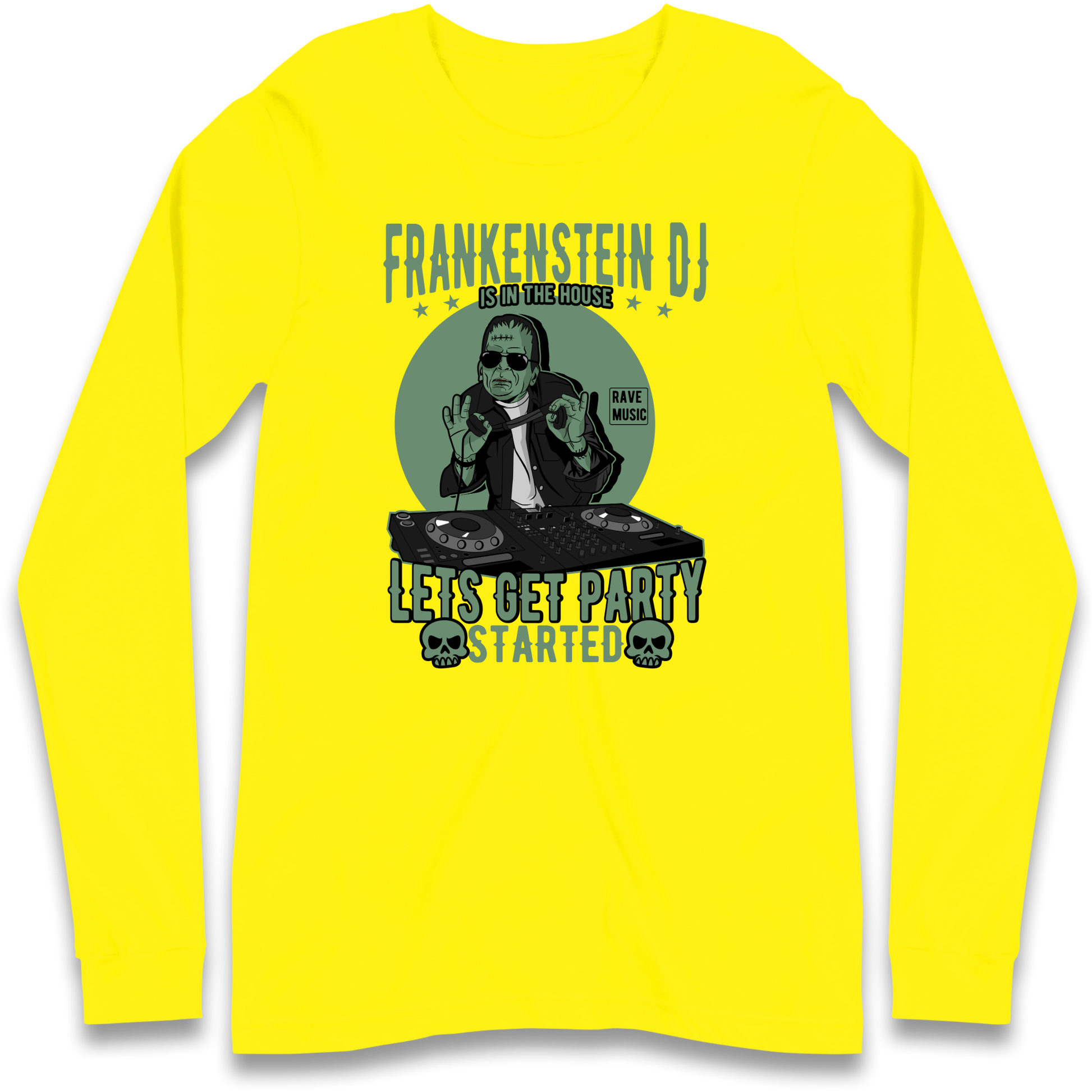 Frankenstein DJ Longsleeve T Shirt