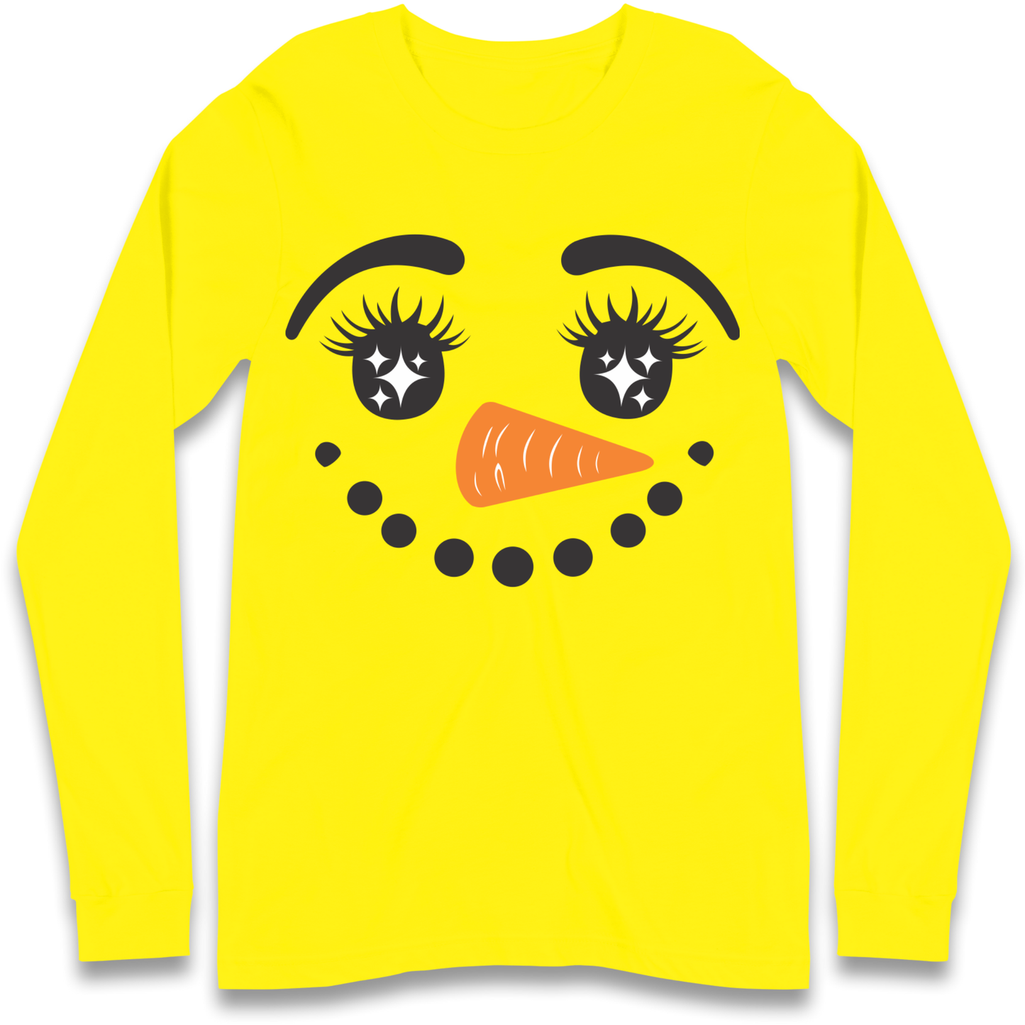 Snowman Face Christmas Longsleeve T Shirt