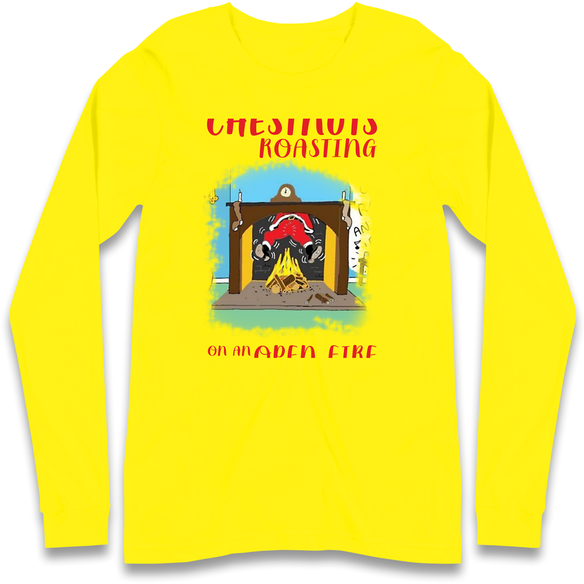 Chestnuts Roasting On An Open Fire Christmas Longsleeve T Shirt