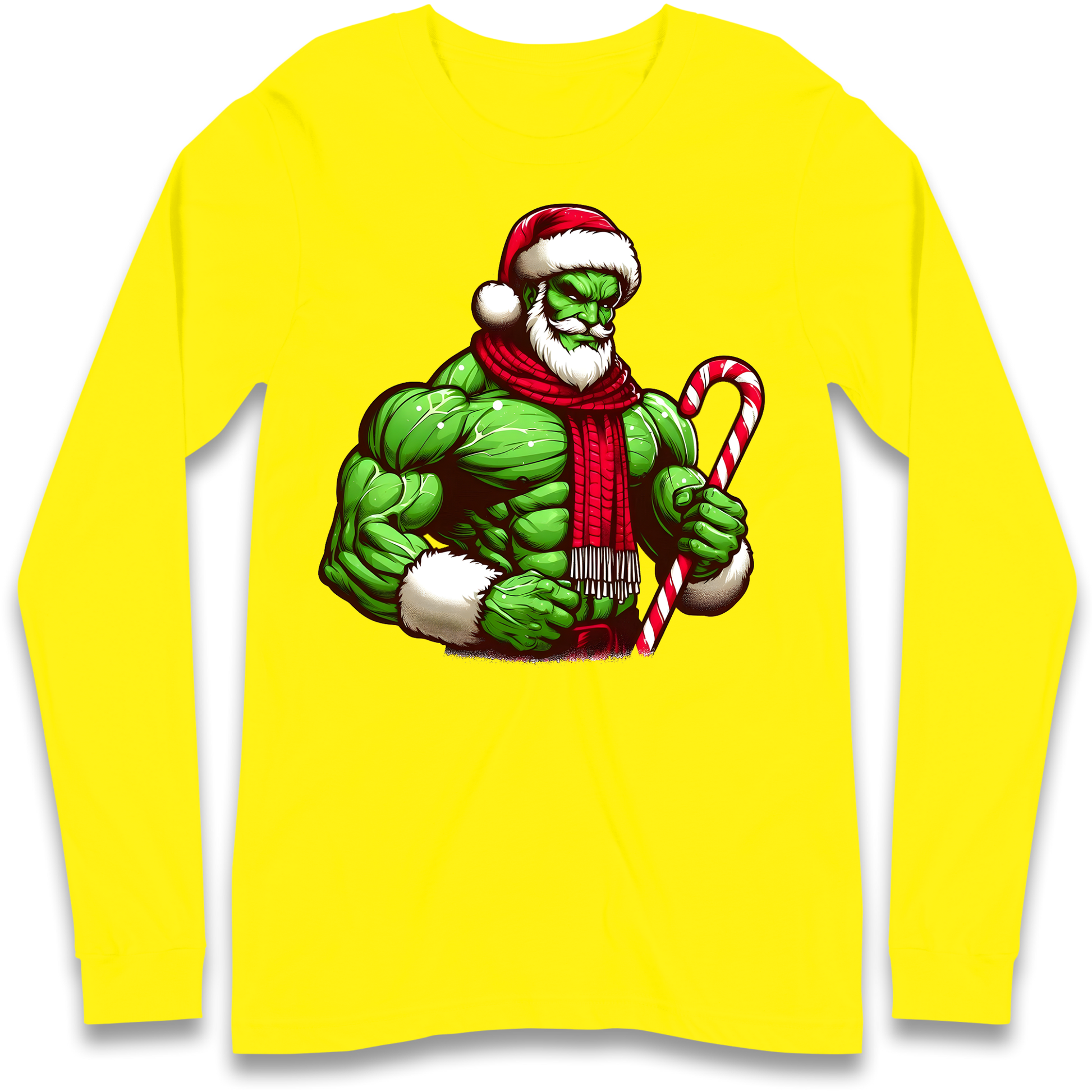 The Hulk Candy Cane Santa Longsleeve T Shirt