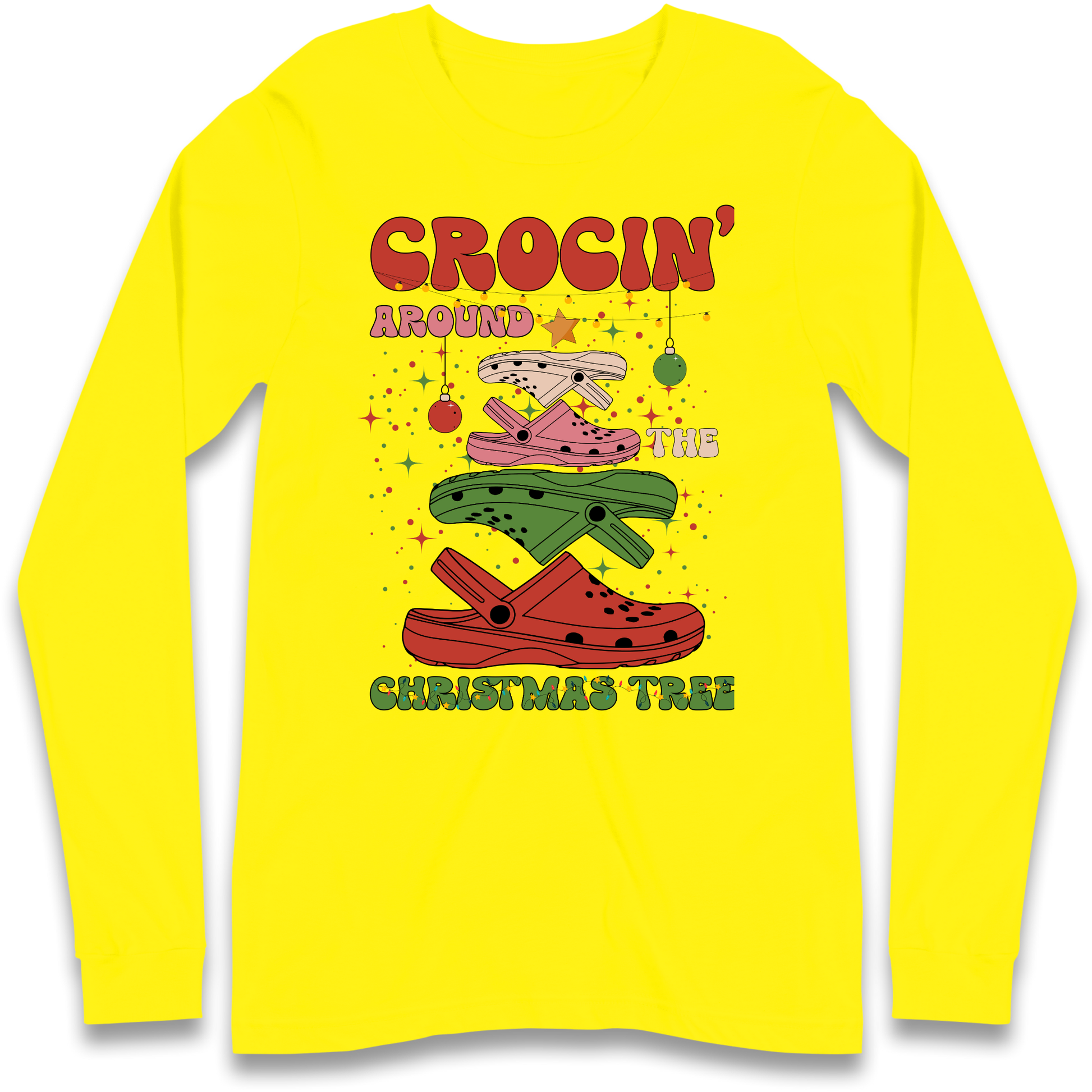 Crockin Around the Christmas Tree Christmas Longsleeve T Shirt