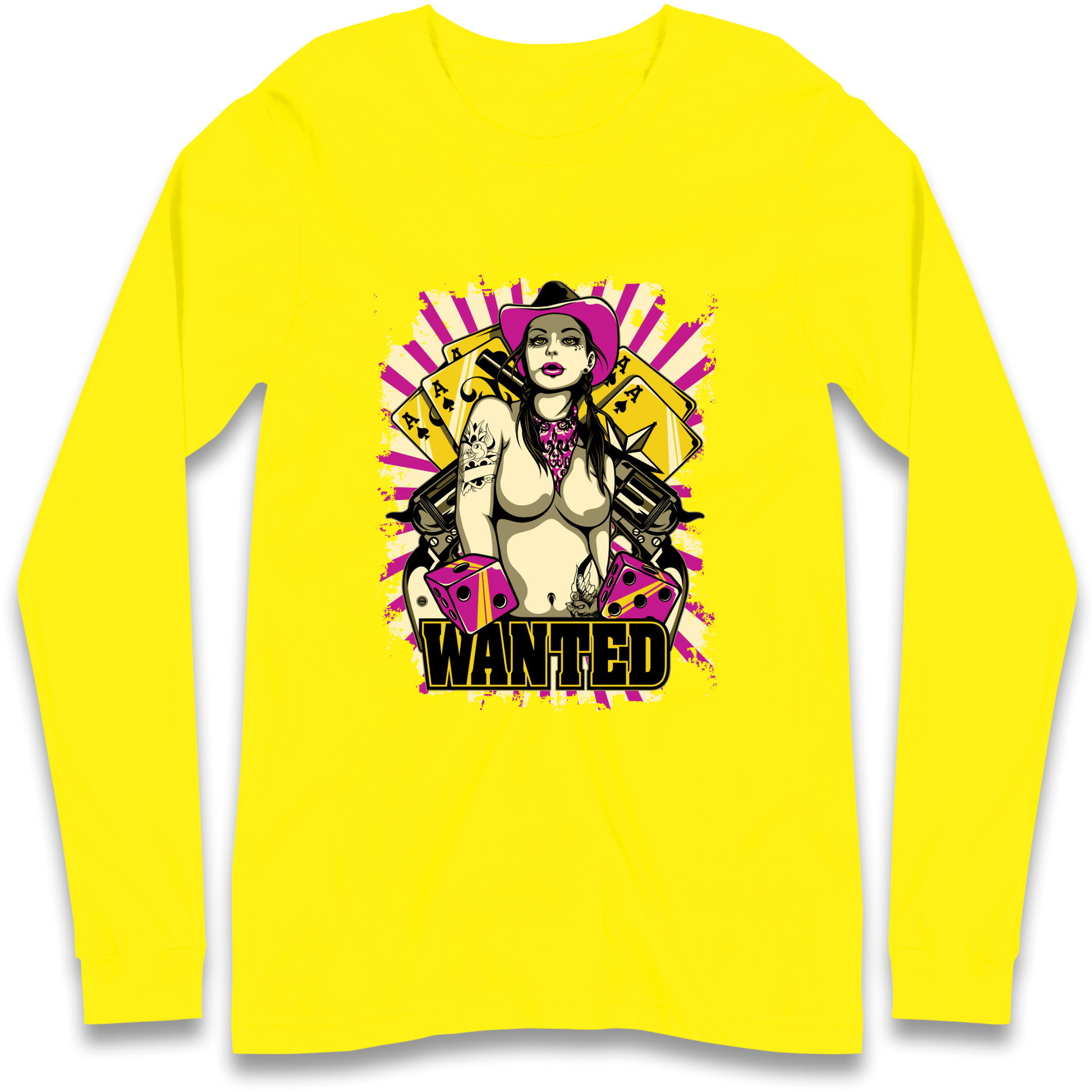 Wanted Ace Of Spades Longsleeve T Shirt