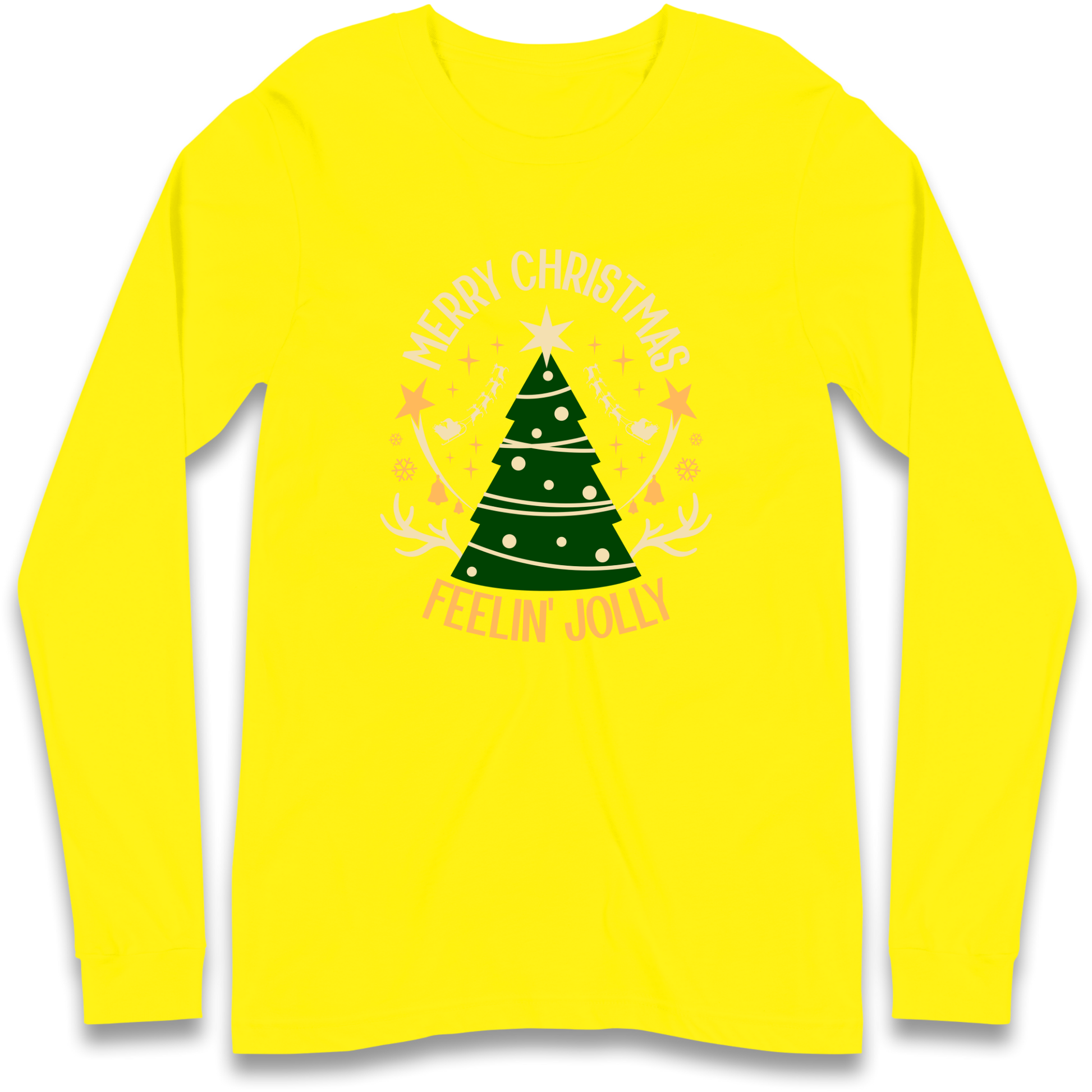 Merry Christmas Feeling Jolly Christmas Longsleeve T Shirt