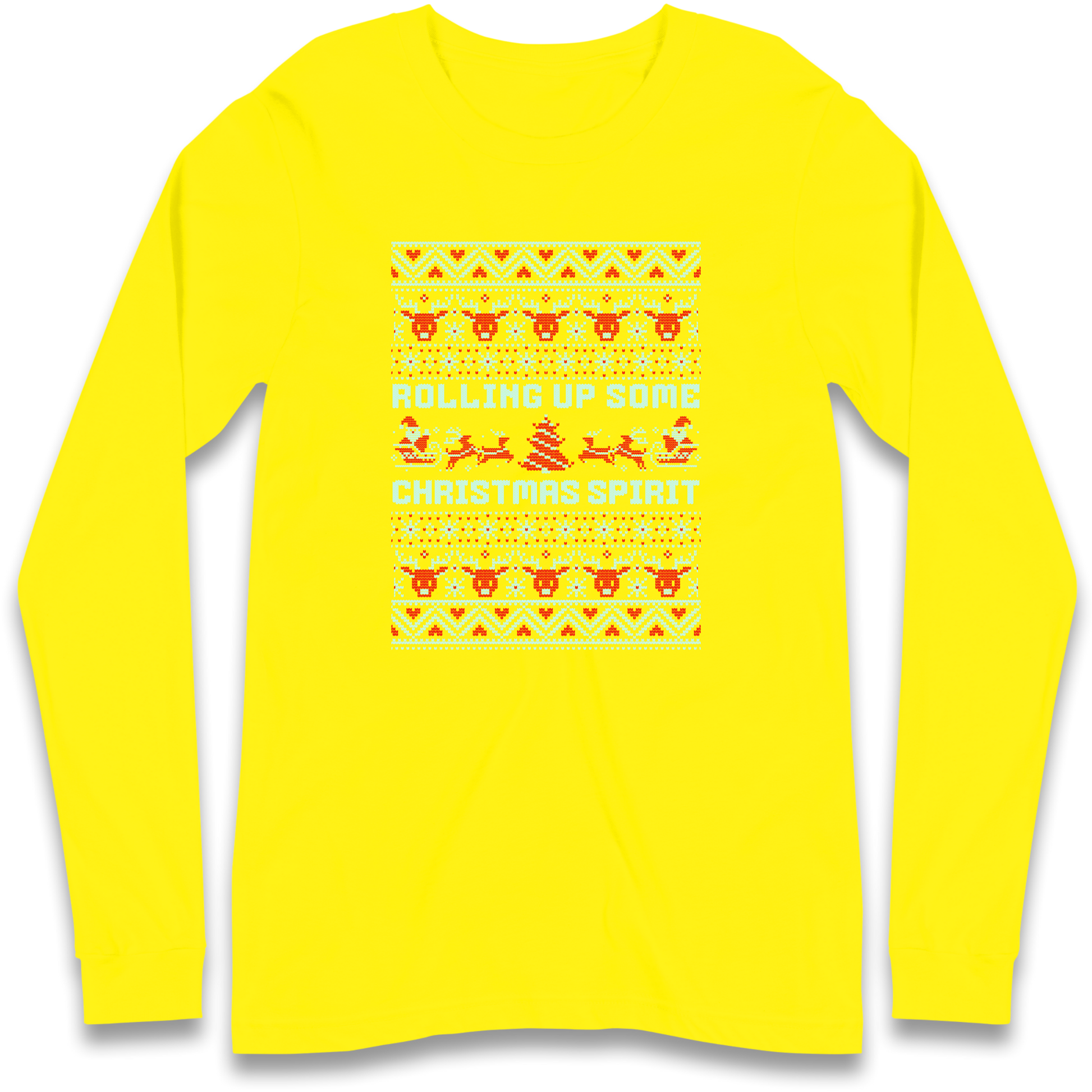 Rolling up Some Christmas Spirit Longsleeve T Shirt