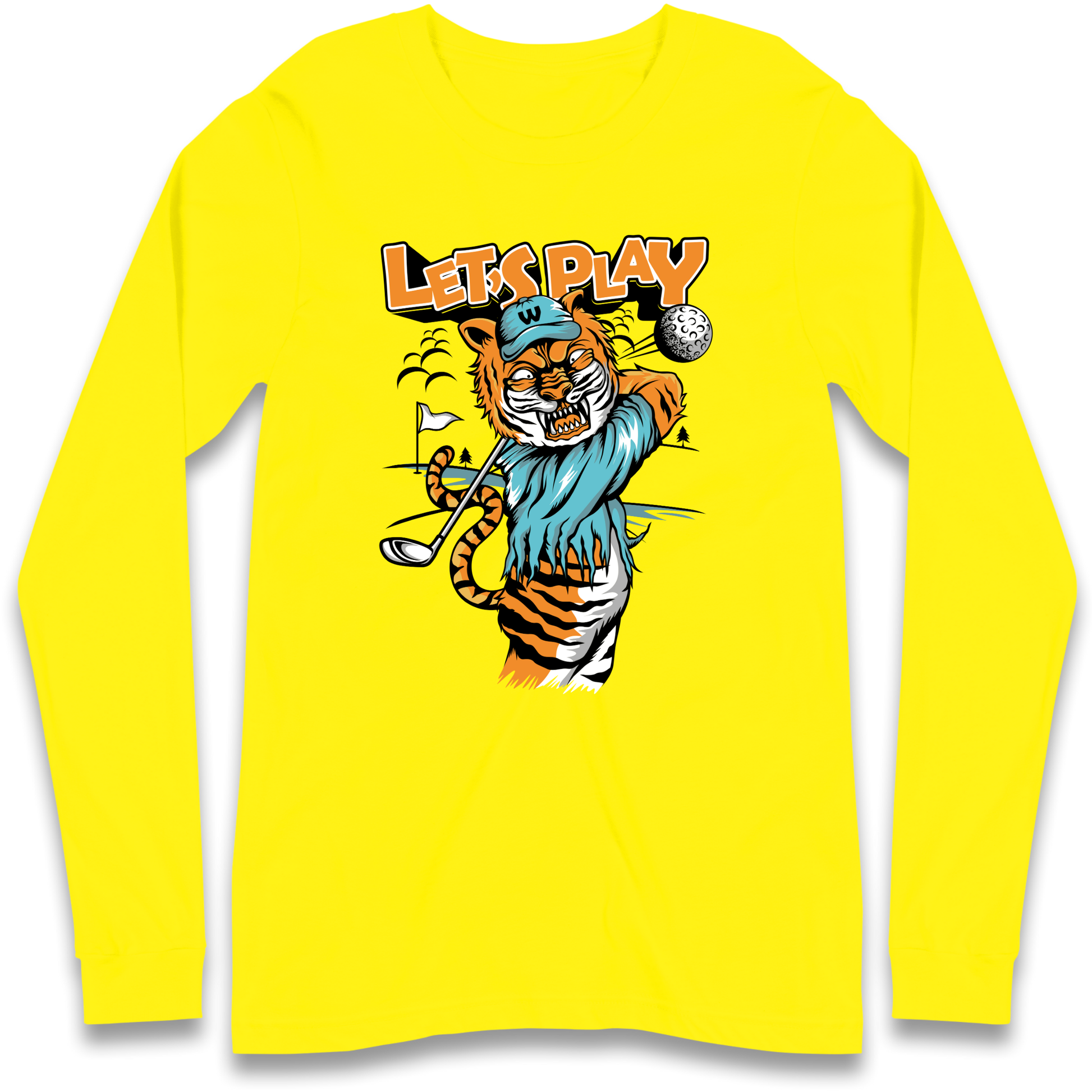 Lets Play Golf Tiger Longsleeve T Shirt