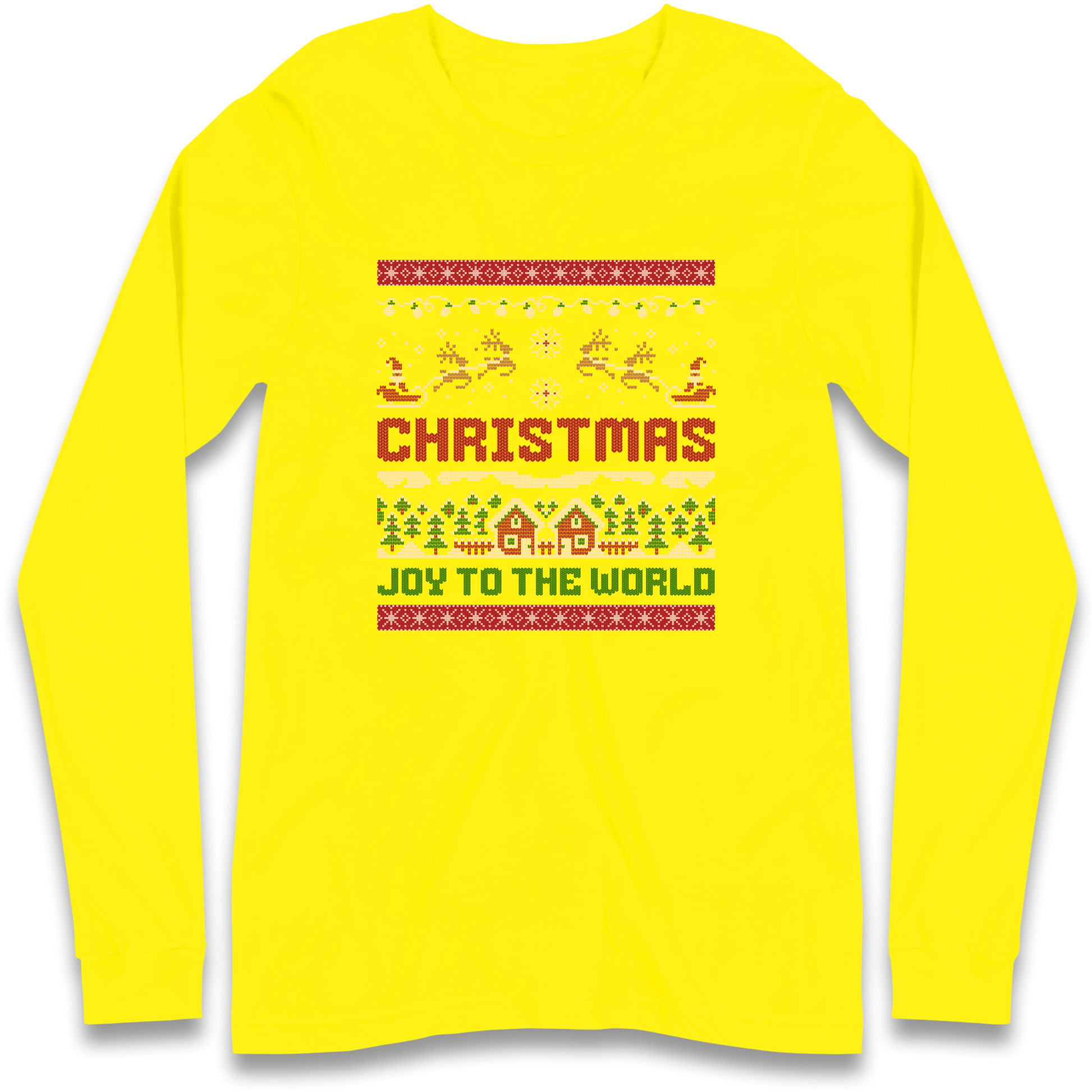 Christmas Joy to the World Christmas Longsleeve T Shirt