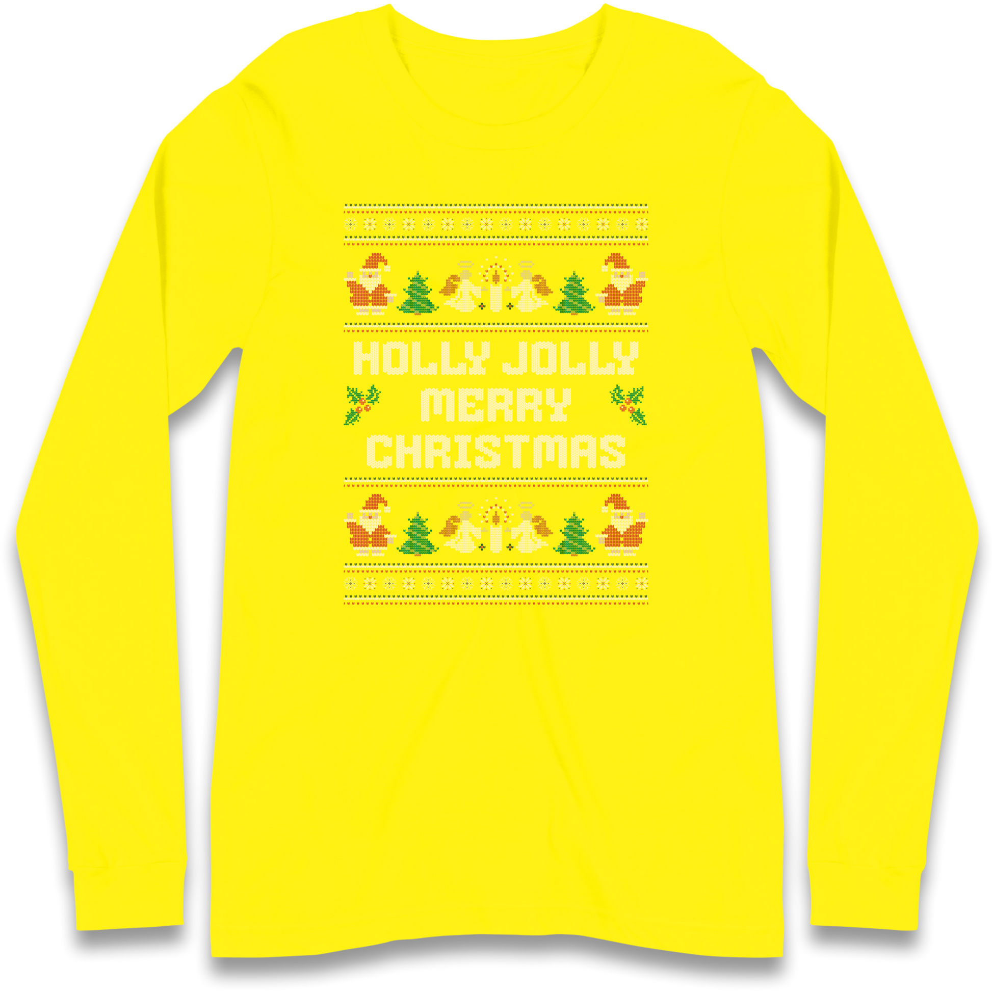 Holly Jolly Merry Christmas Longsleeve T Shirt
