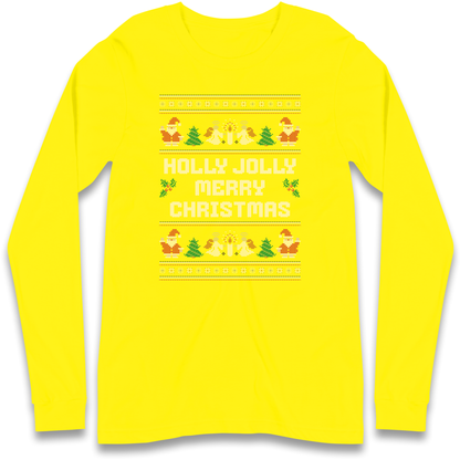 Holly Jolly Merry Christmas Longsleeve T Shirt