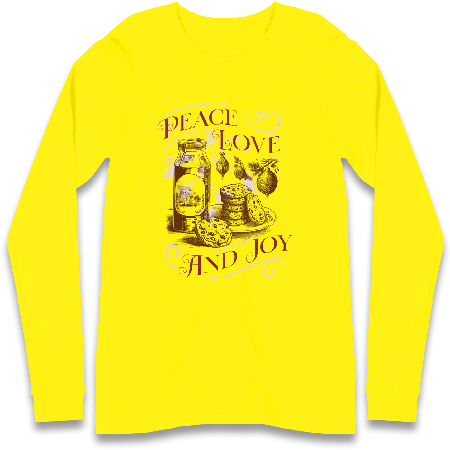 Peace Love And Joy Christmas Longsleeve T Shirt