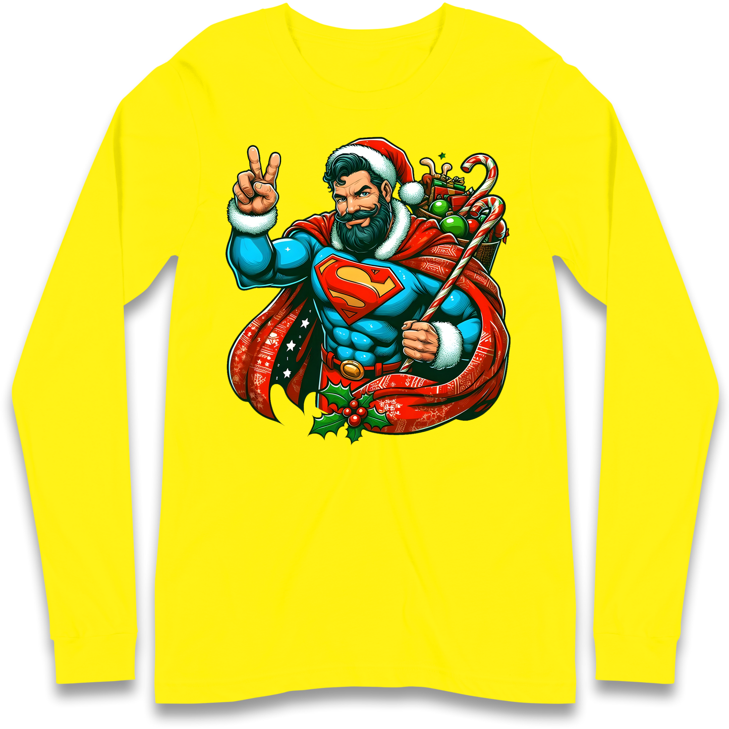 Superman Santa Longsleeve T Shirt