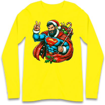 Superman Santa Longsleeve T Shirt