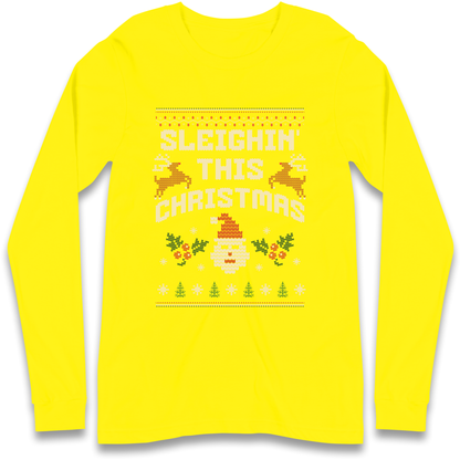 Sleighin This Christmas Christmas Longsleeve T Shirt