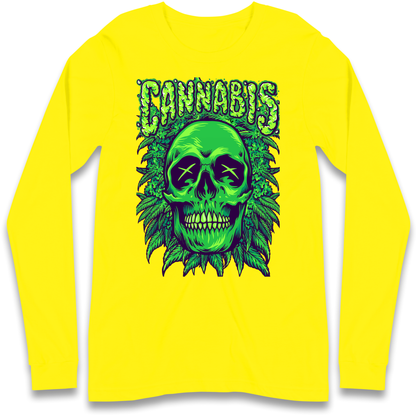 Cannabis Skull Longsleeve T Shirt