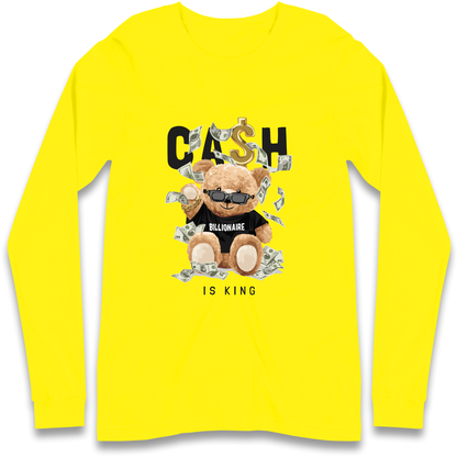Teddy Bear Billionaire Streetwear Longsleeve T Shirt
