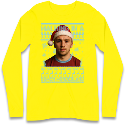 Jared Bowen walking in a Bowen Wonderland Christmas Longsleeve T Shirt