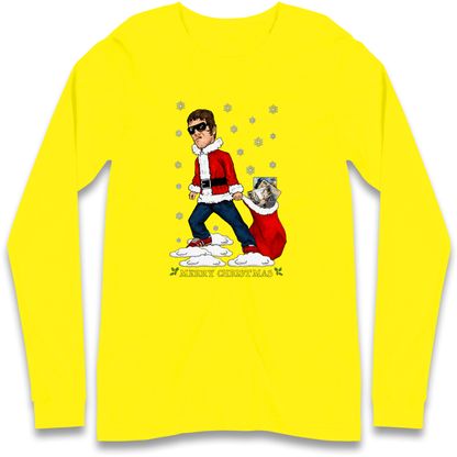 Liam Gallagher Christmas Santa Longsleeve T Shirt