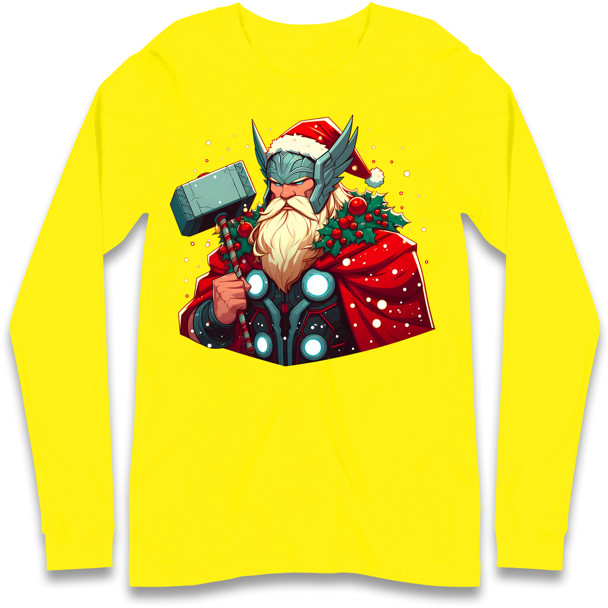 Viking Thor Santa Longsleeve T Shirt