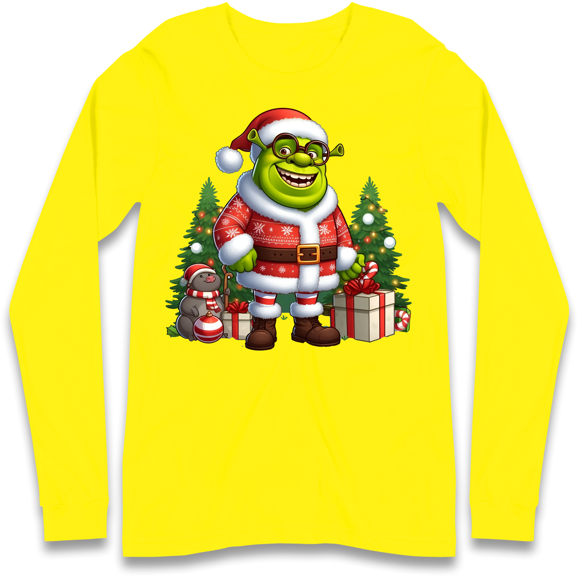 Shrek Santa Claus Presents Longsleeve T Shirt