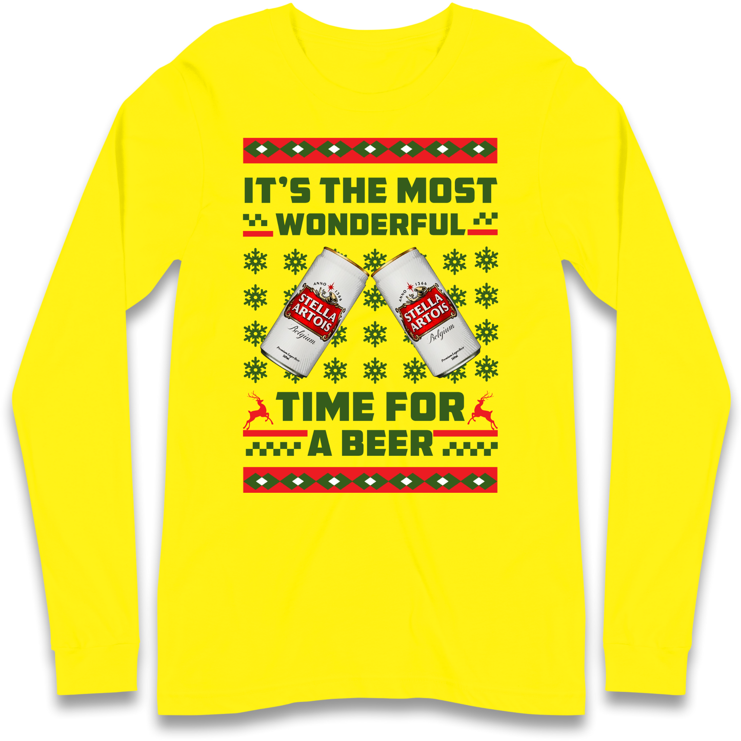 Its The Most Wonderful Time for A Beer Stella Christmas Longsleeve T Shirt