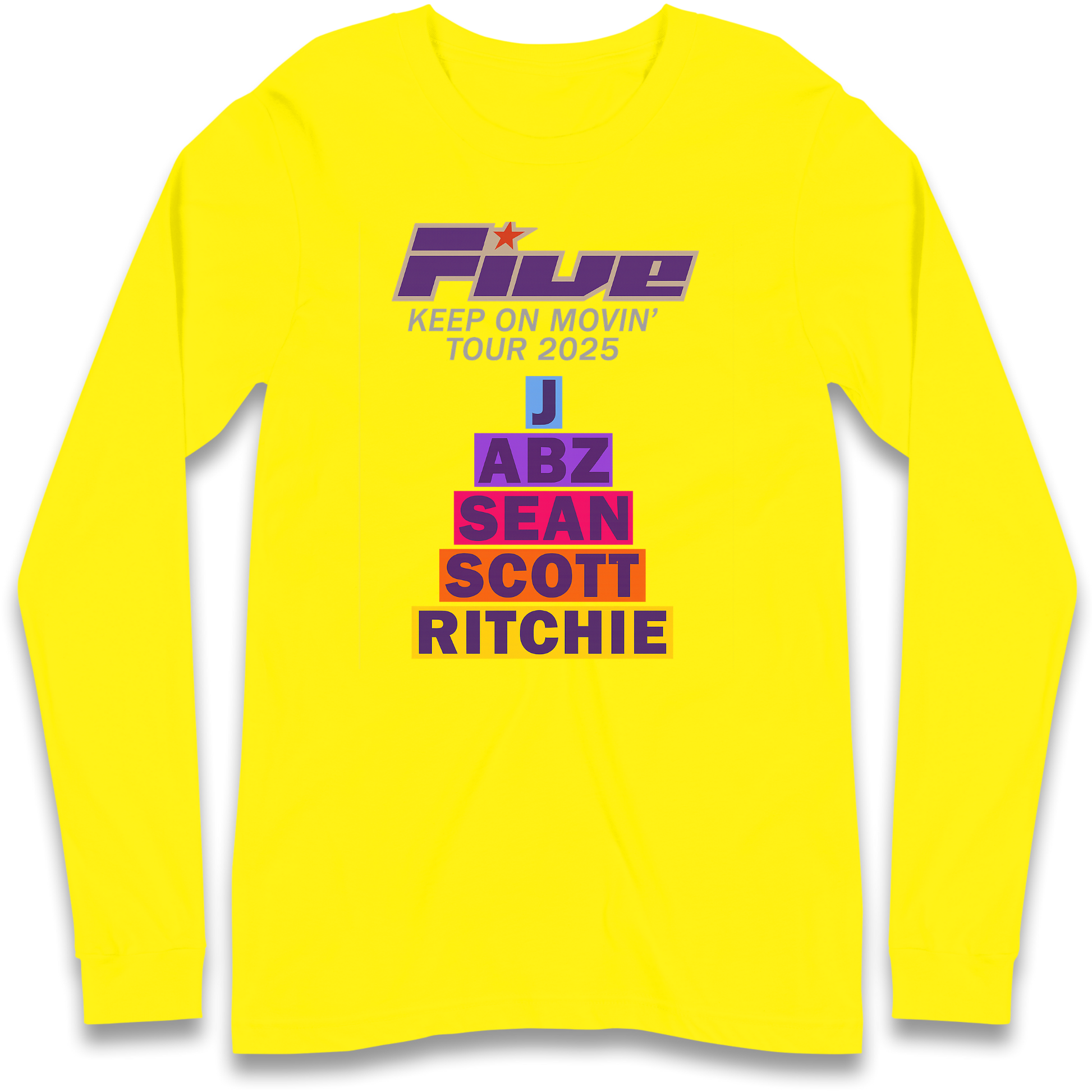 Five Keep On Movin' Tour 2025 Longsleeve T Shirt