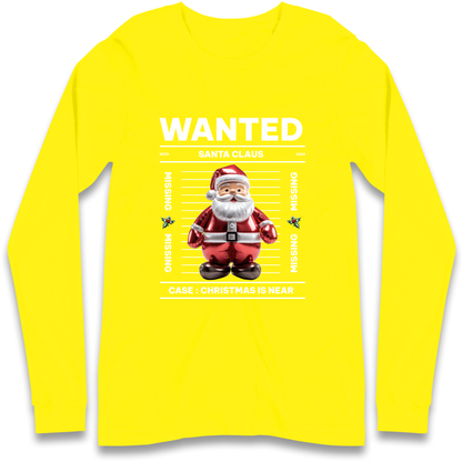Wanted Santa Claus Christmas Longsleeve T Shirt