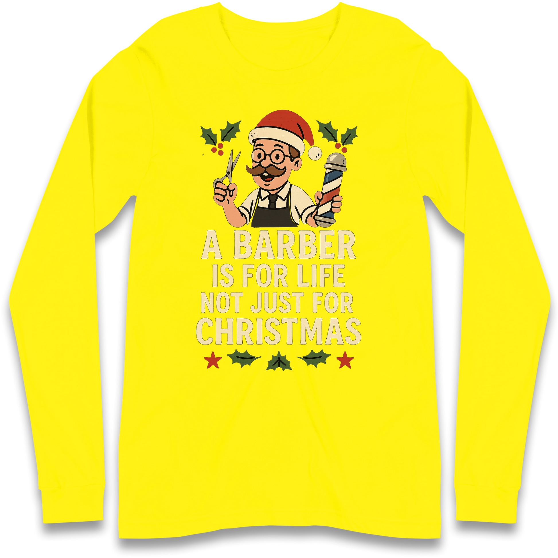 Barber Christmas Longsleeve T Shirt
