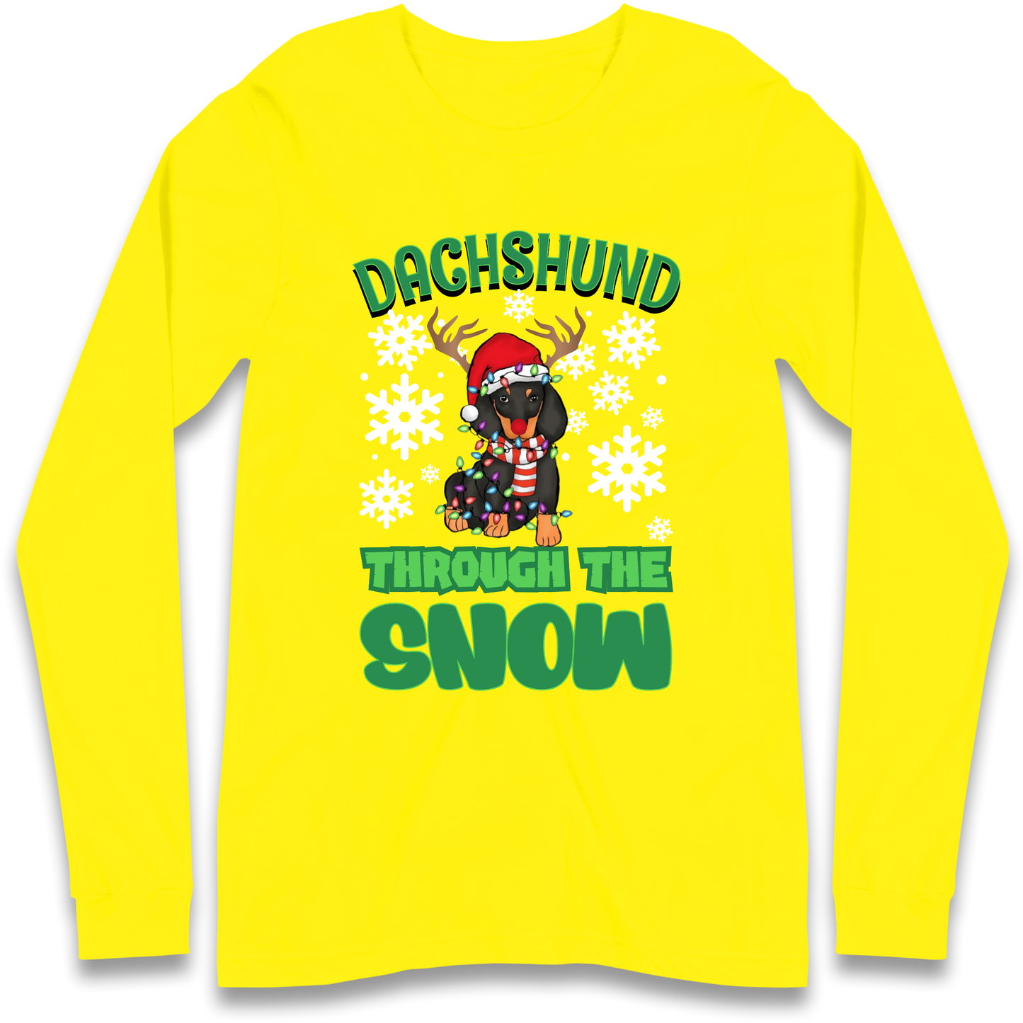 Dachshund Through The Snow Christmas Longsleeve T Shirt