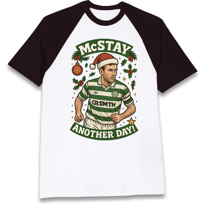 Paul McStay Celtic Christmas Raglan T Shirt