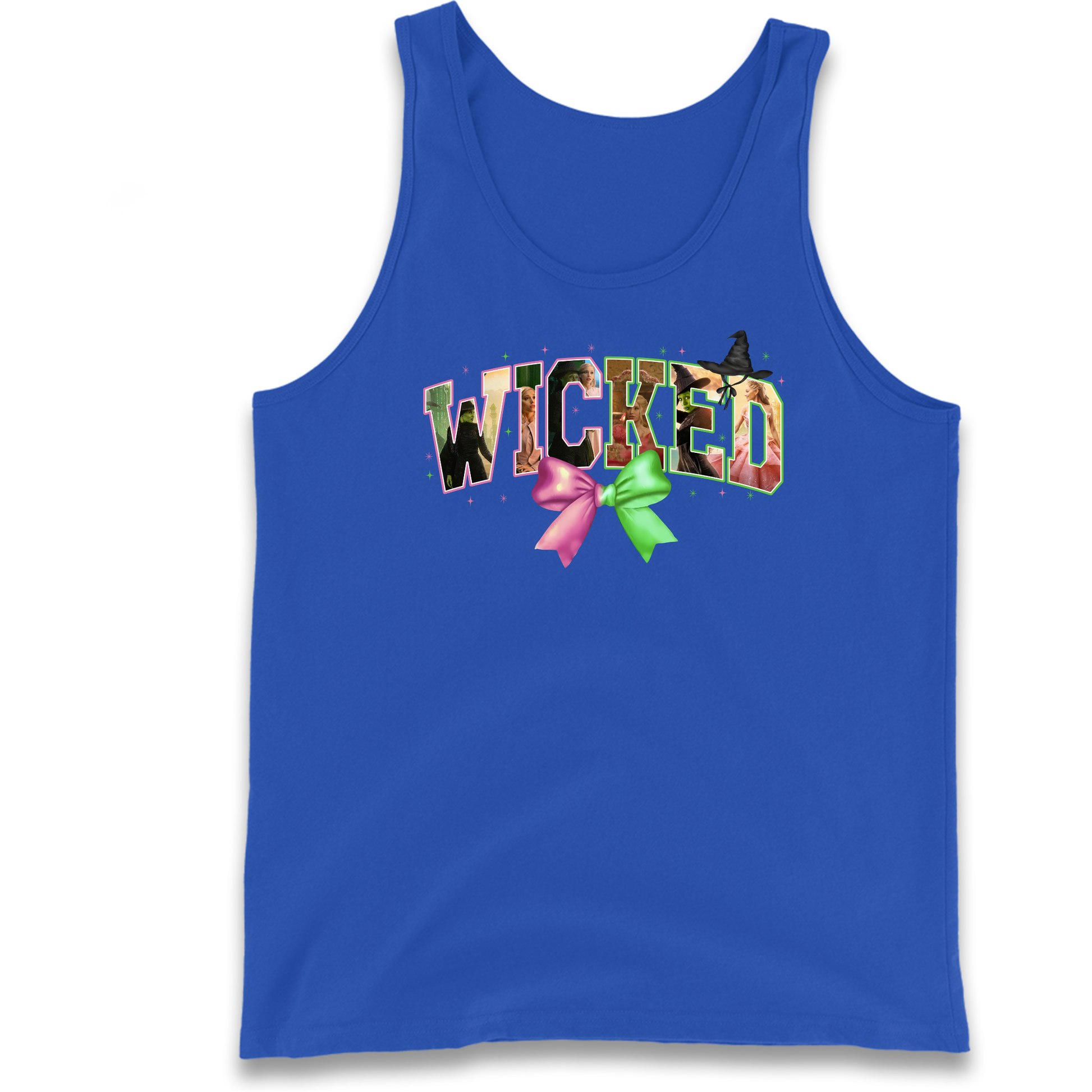 Wicked pink and green Bow Tank Top